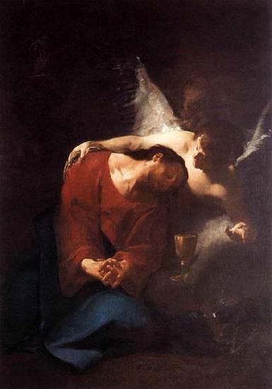 Paul Troger Christ Comforted by an Angel Sweden oil painting art